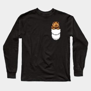 Funny Pocket Cat Persian Long Sleeve T-Shirt